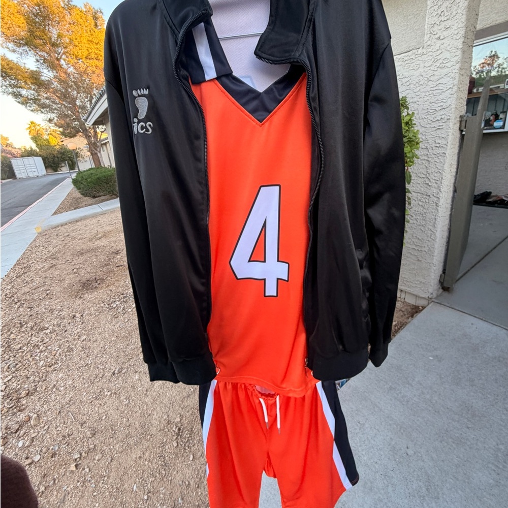 Haikyu!! Nishinoya Karasuno volley ball team jersey cosplay costume w/ Jacket